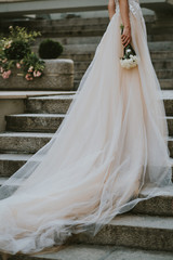 bride in white wedding dress