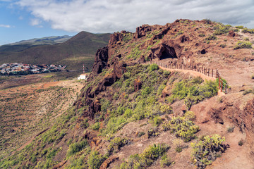 Cuatro Puertas, aka four doors caves or Cueva de los Papeles, archaeological site in Gran Canaria, Spain..