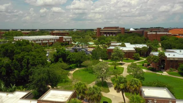 Drone video footage University of Central Florida in Orlando 4k