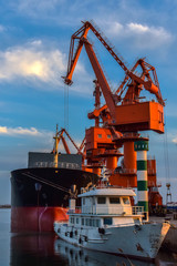 Heavy Loader Working in a Harbour