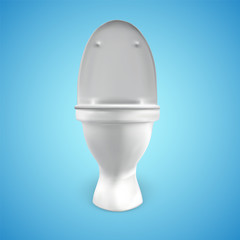 3d vector white toilet with cistern. ready element for the design of advertising plumbing