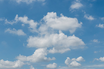 White  clouds on blue sky ,nature background ,On a clear day