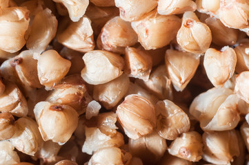Seeds of buckwheat closeup. Macro shooting.