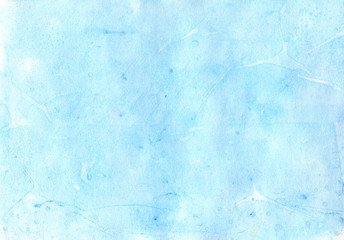 Blue texture watercolor sky sea. Abstract background.