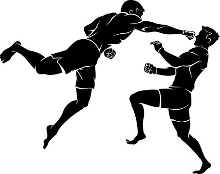 Superman Punch, Mix Martial Arts Silhouette