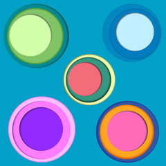 Circle paper cut background