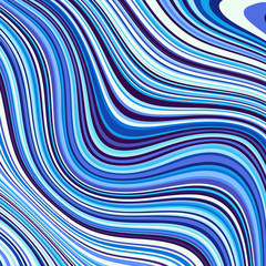 Blue vector pattern. Curved wavy psychedelic irregular lines. Pattern based on fractal image.