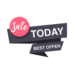Sale badge banner, vector illustration