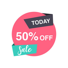 Sale badge banner, vector illustration
