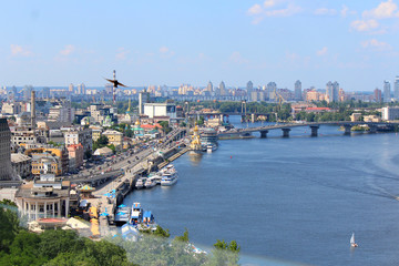 Dnieper embankment in Kiev