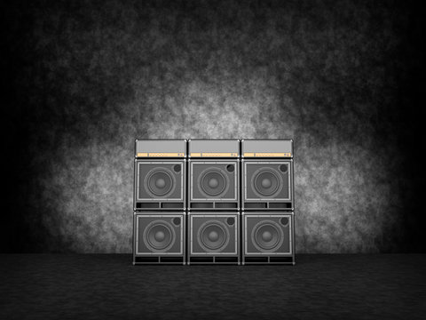 Wall of guitar amps