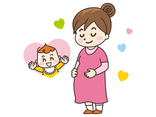 妊婦の若い女性