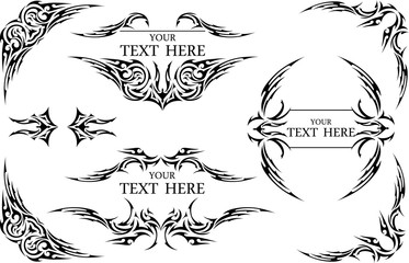 Sharp Elegant Frame Decor, 9 Vector Bundle