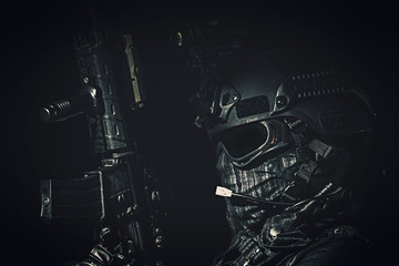 special forces soldier police, swat team member