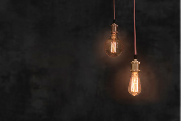 Light Bulb Vintage Chalk Borad Background