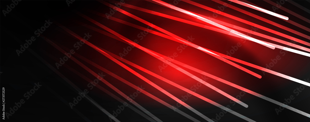 Poster shiny color neon light with lines, abstract wallpaper, shiny motion, magic space light. techno abstr