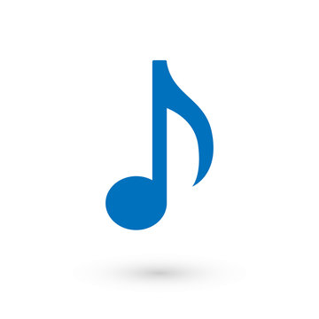 Music note vector icon. Sound, song and melody symbol.