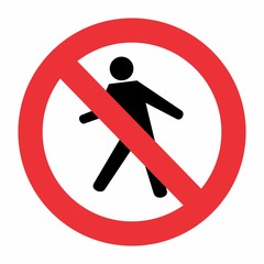 No pedestrian traffic sign