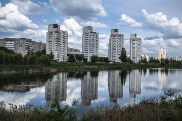 Beautiful lakes in Gomel Sity, Belarus
