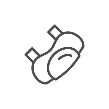 Protective Knee Pad Line Icon