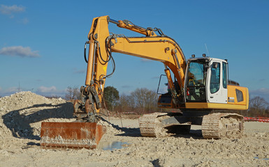 Obraz premium Pelleteuse sur un chantier