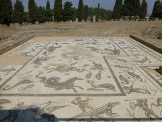 Roman ruins of Italica. Santiponce. Sevilla. Andalusia.Spain