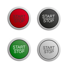 start snd stop button on white background