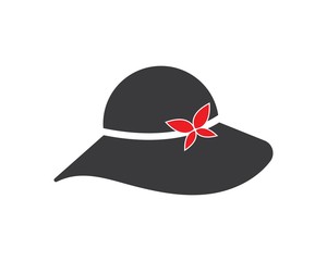 woman hat icon logo vector illustration design