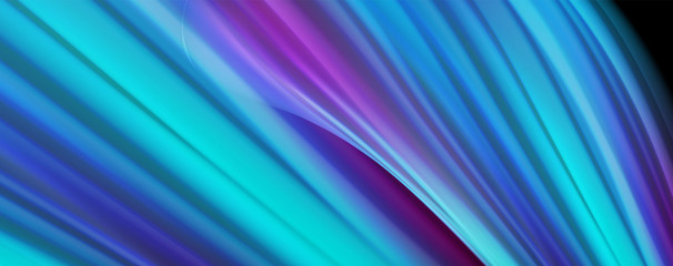 Flowing liquid colors - modern colorful flow poster. Wave liquid shapes. Art design for your design project