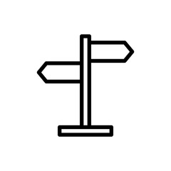 road sign vector line icon