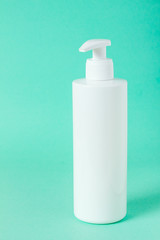 a large bottle of lotion.