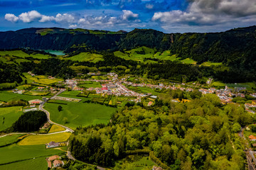 Azoren - Die Insel Sao Miguel aus der Luft