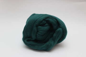 Australian merino wool of emerald color