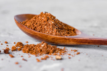 BBQ Rub on a Wood Spoon