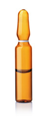 Front view of brown glass ampoule