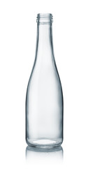 Empty clear glass bottle