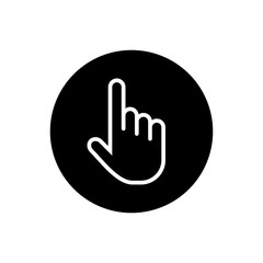 Obraz premium UntitlHand cursor icon click. Hand click icon. Finger pointer isolated vectored-1