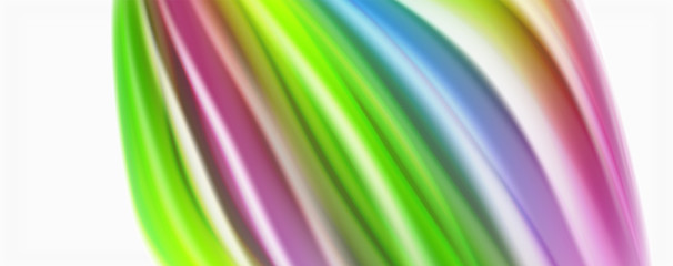 Modern Liquid color flow on white - colorful flow poster. Techno Wave Liquid shape in white color background. Design for your design project