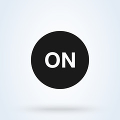 On Switch button Simple modern icon design illustration.