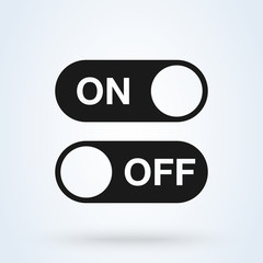 On and Off Simple modern icon design illustration.