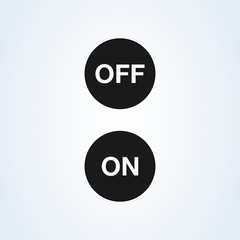 On and Off Simple modern icon design illustration.
