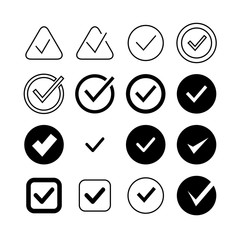 check mark icons set