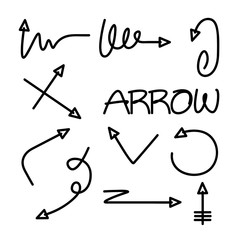 doodle arrow vector illustration