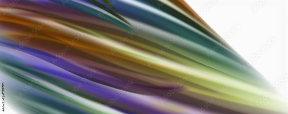 Poster glossy colorful liquid waves abstract background,, modern techno lines