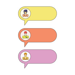 Fototapeta premium chat dialog with people avatar set