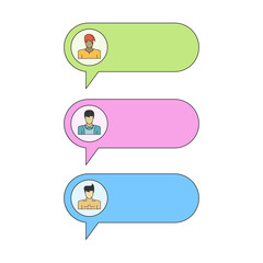 Fototapeta premium chat dialog with people avatar set