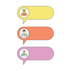 Fototapeta premium chat dialog with people avatar set