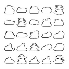 cloud scapes and cloud bubble icons