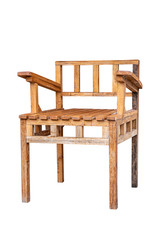 Wooden chair isolated.