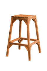 Wooden chair isolated.